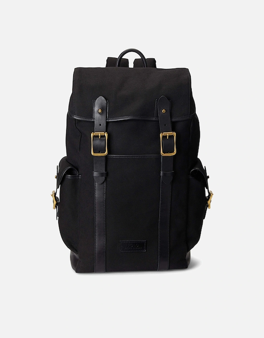 Medium Canvas & Leather Flap Backpack, 2 of 1