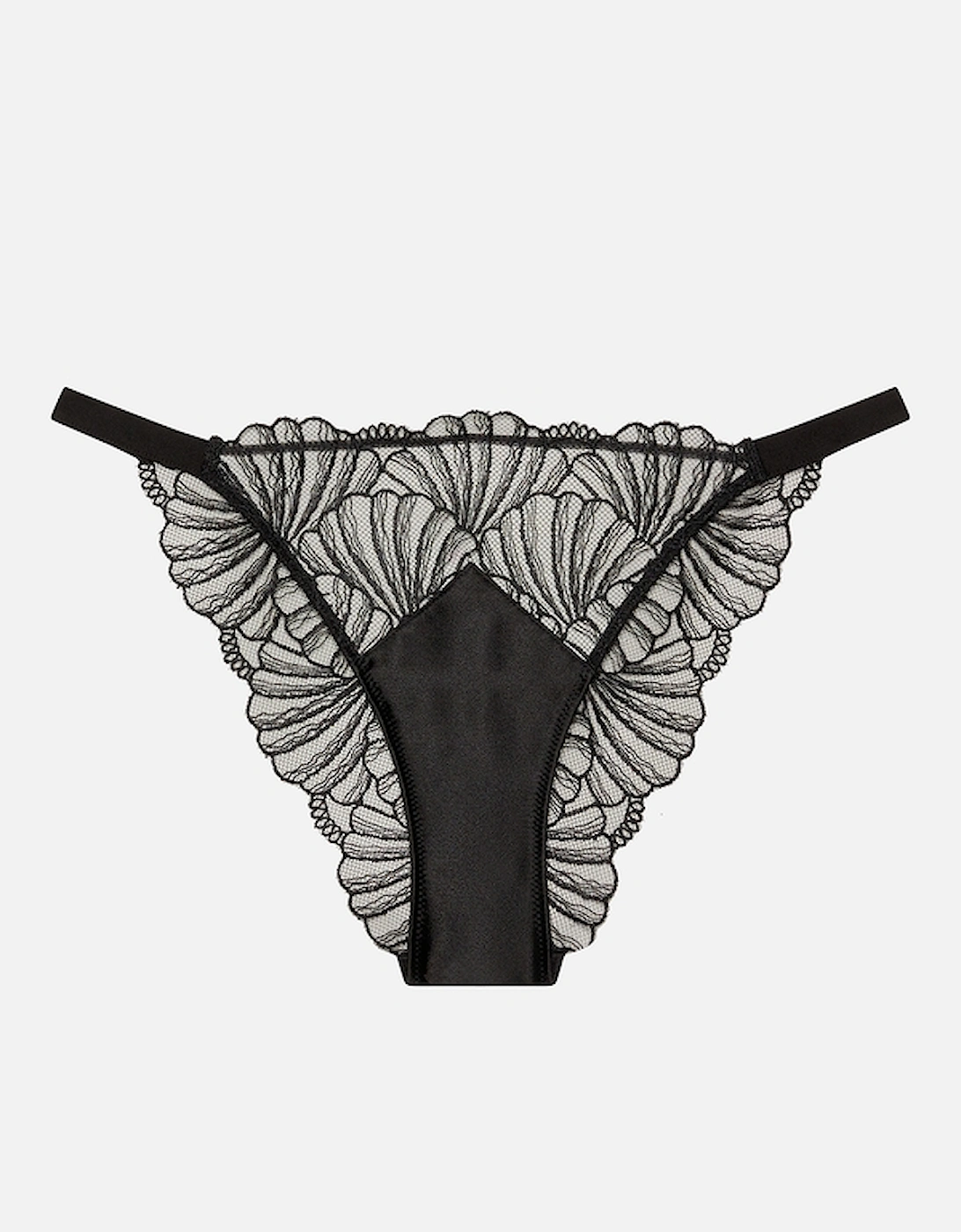 Sheer Embroidered Stretch-Lace Thong, 2 of 1