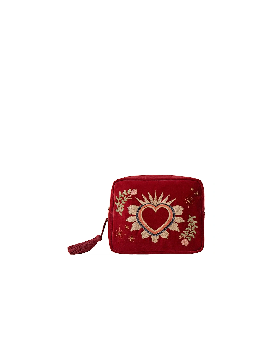 Sacred Heart Rouge Velvet Wash Bag, 2 of 1