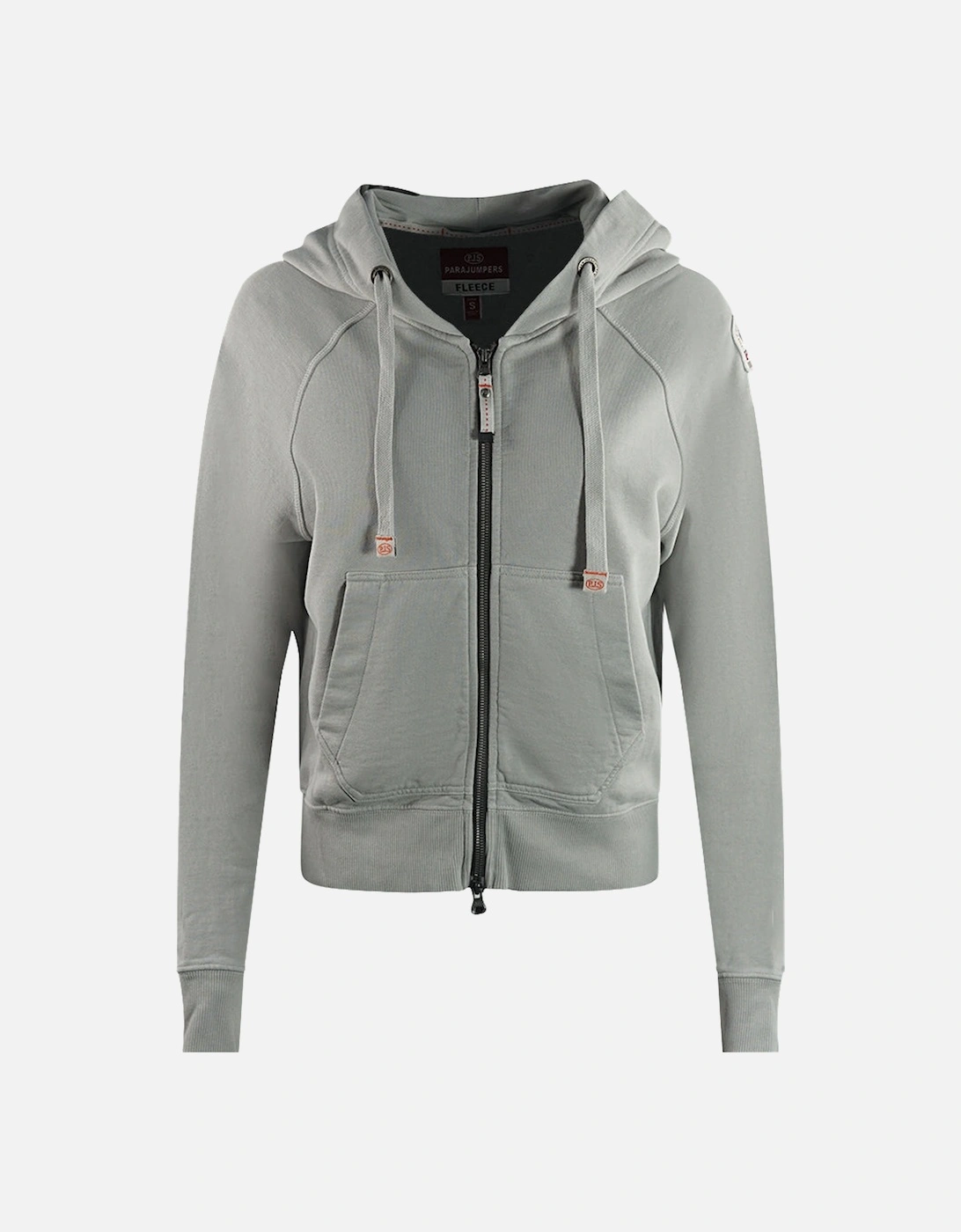 Linzy Paloma Grey Zip Up Cropped Hoodie, 4 of 3