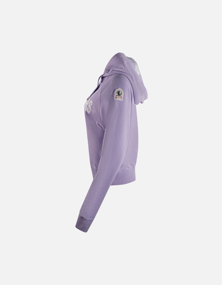 Hoody Plain Purple Crop Hoodie