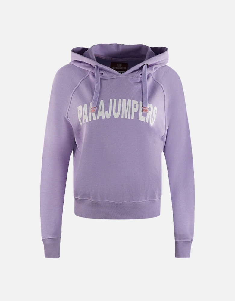 Hoody Plain Purple Crop Hoodie