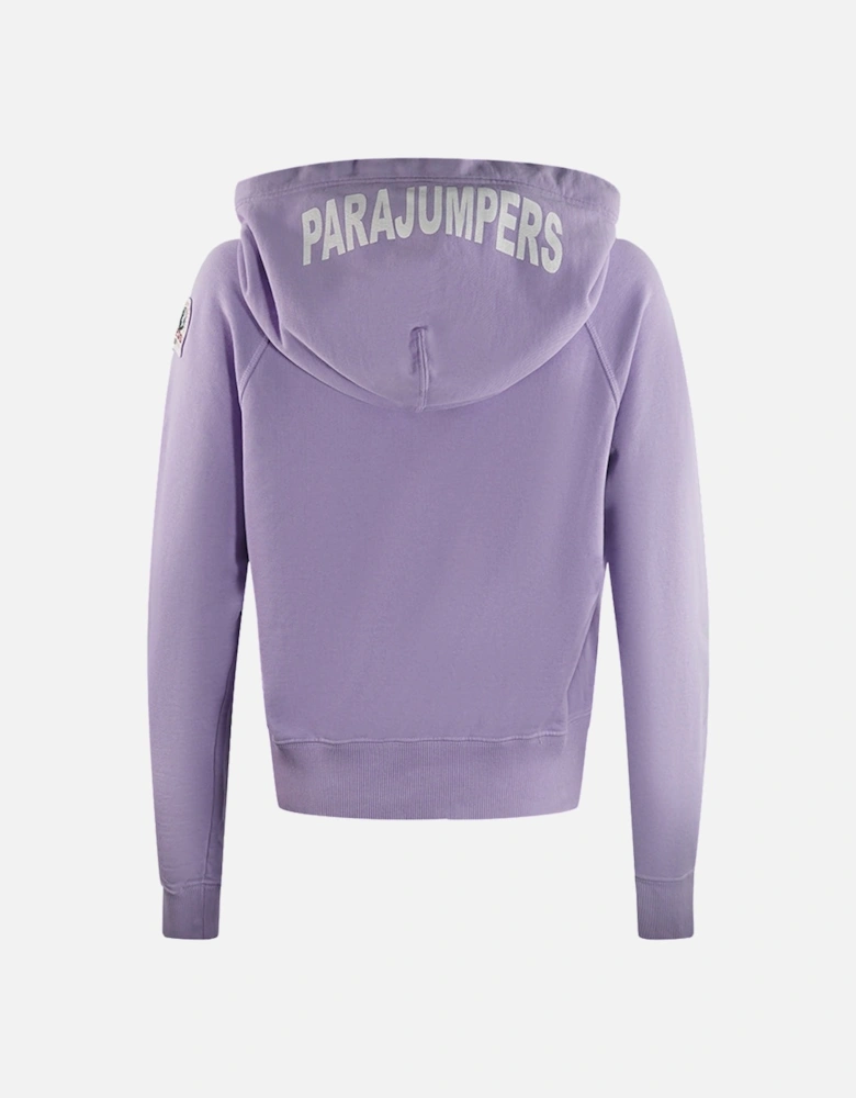 Hoody Plain Purple Crop Hoodie