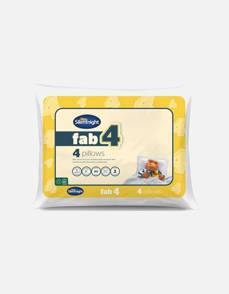 Fab 4 Pillows - 4 Pack