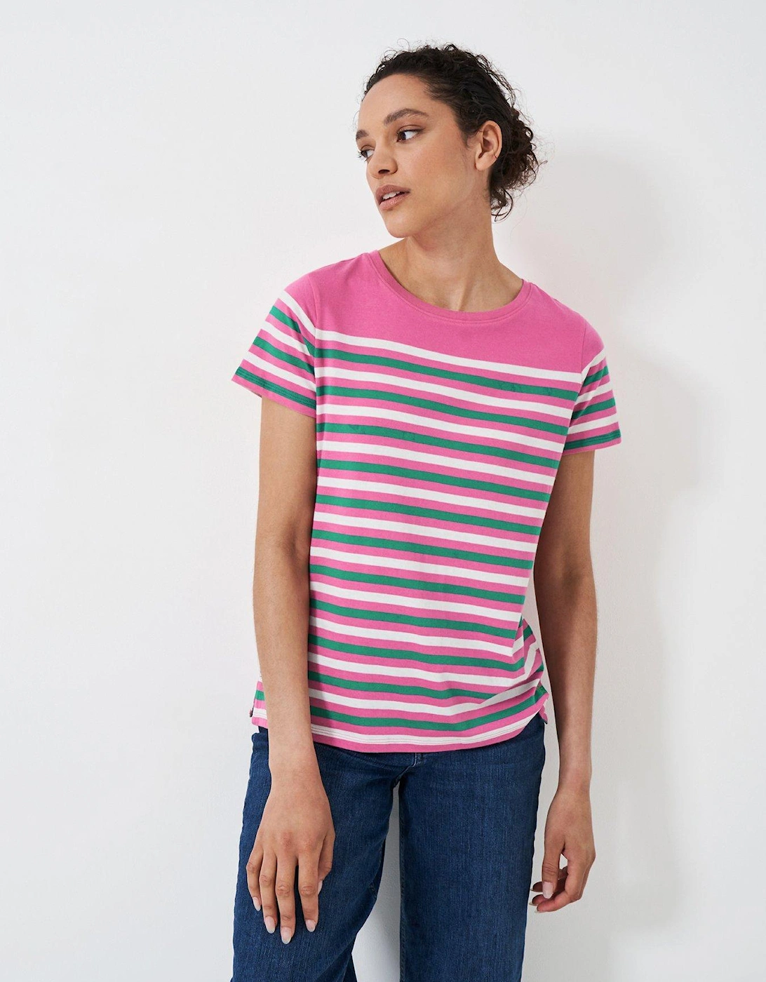 Breton Striped Cotton Jersey T-Shirt-Multi, 2 of 1
