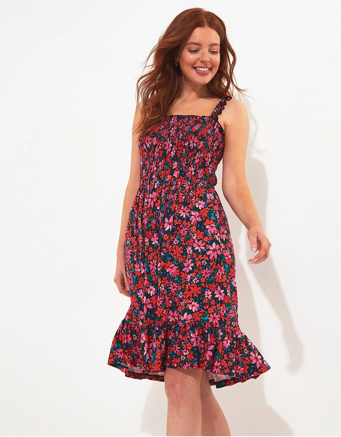 Printed Floral Yasmin Jersey Dress, 2 of 1