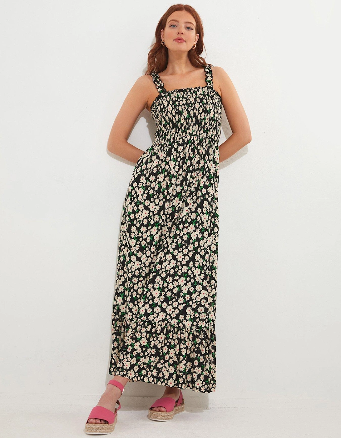 Polly Jersey Dress Floral Print, 2 of 1