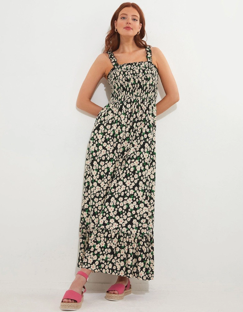 Petite Sleeveless Floral Printed Jersey Dress - Multi