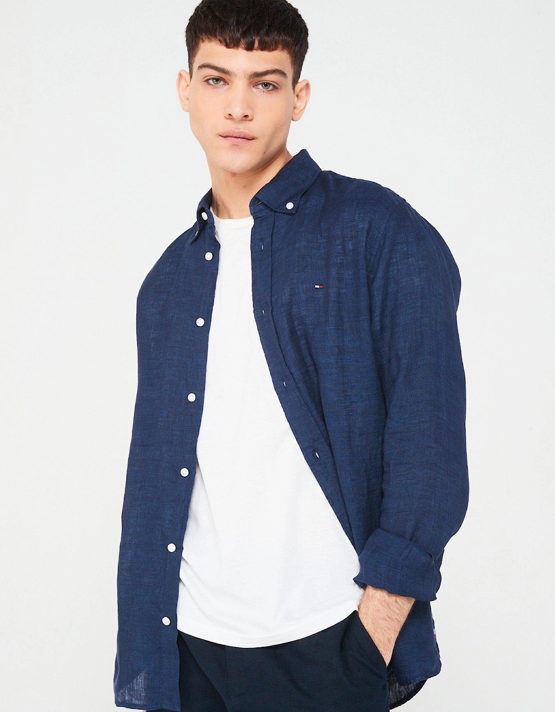 Pigment Dyed Regular Fit Shirt - Navy, 2 of 1