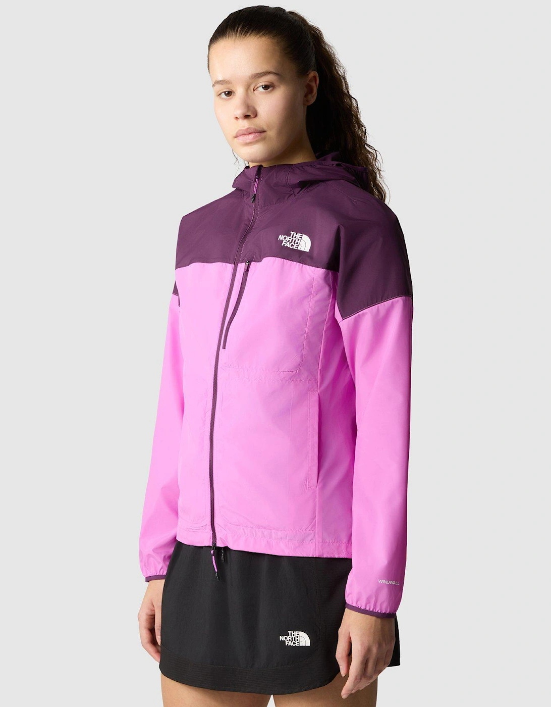 Womens Higher Run Wind Jacket - Purple, 2 of 1