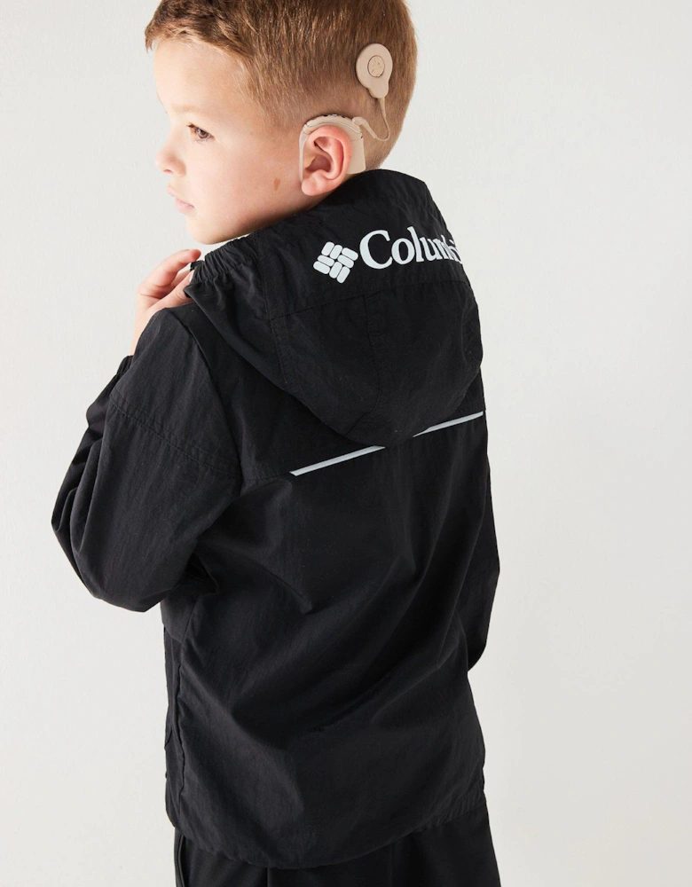 Youth Unisex Challenger Windbreaker - Black