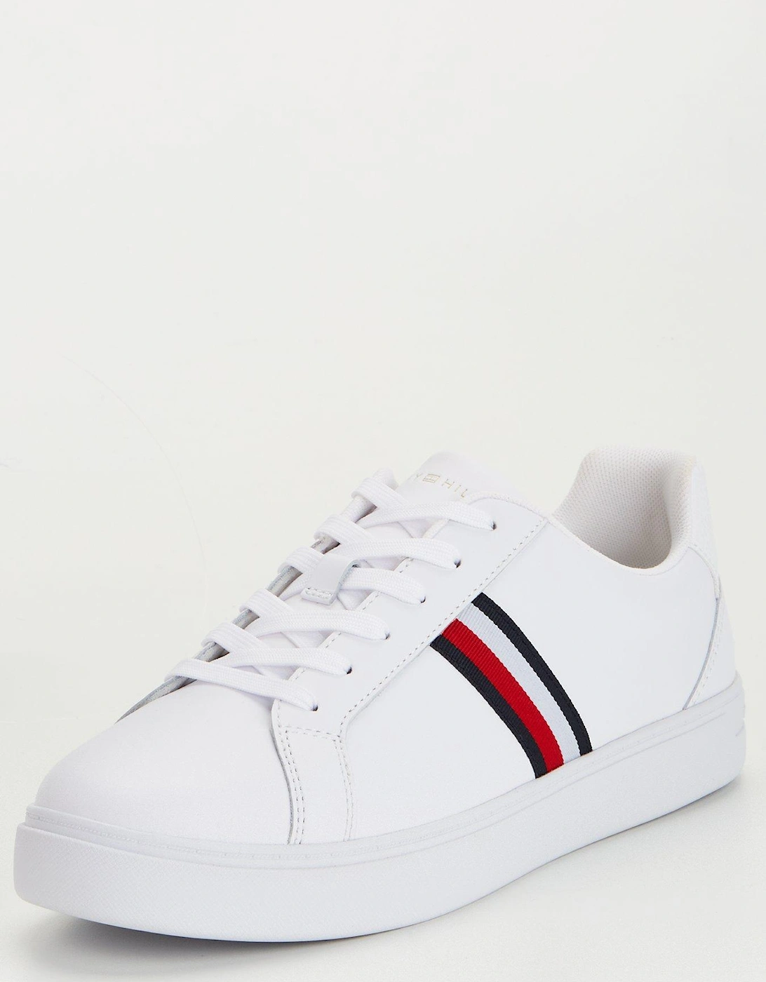Essential Leather Court Trainers - White