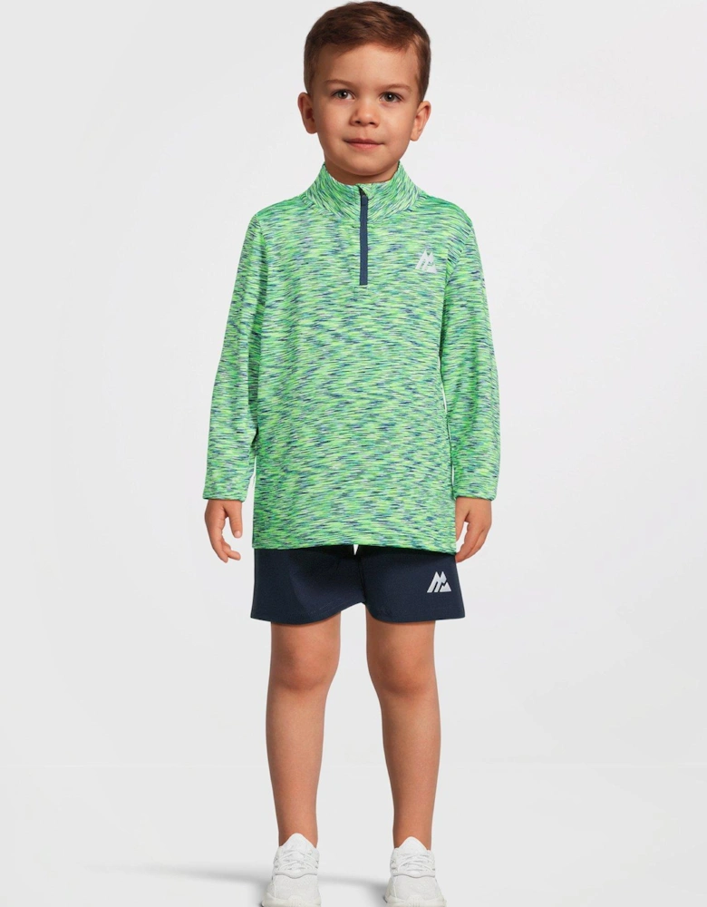 Infants Trail 1/4 Zip Top and Short Set - Green
