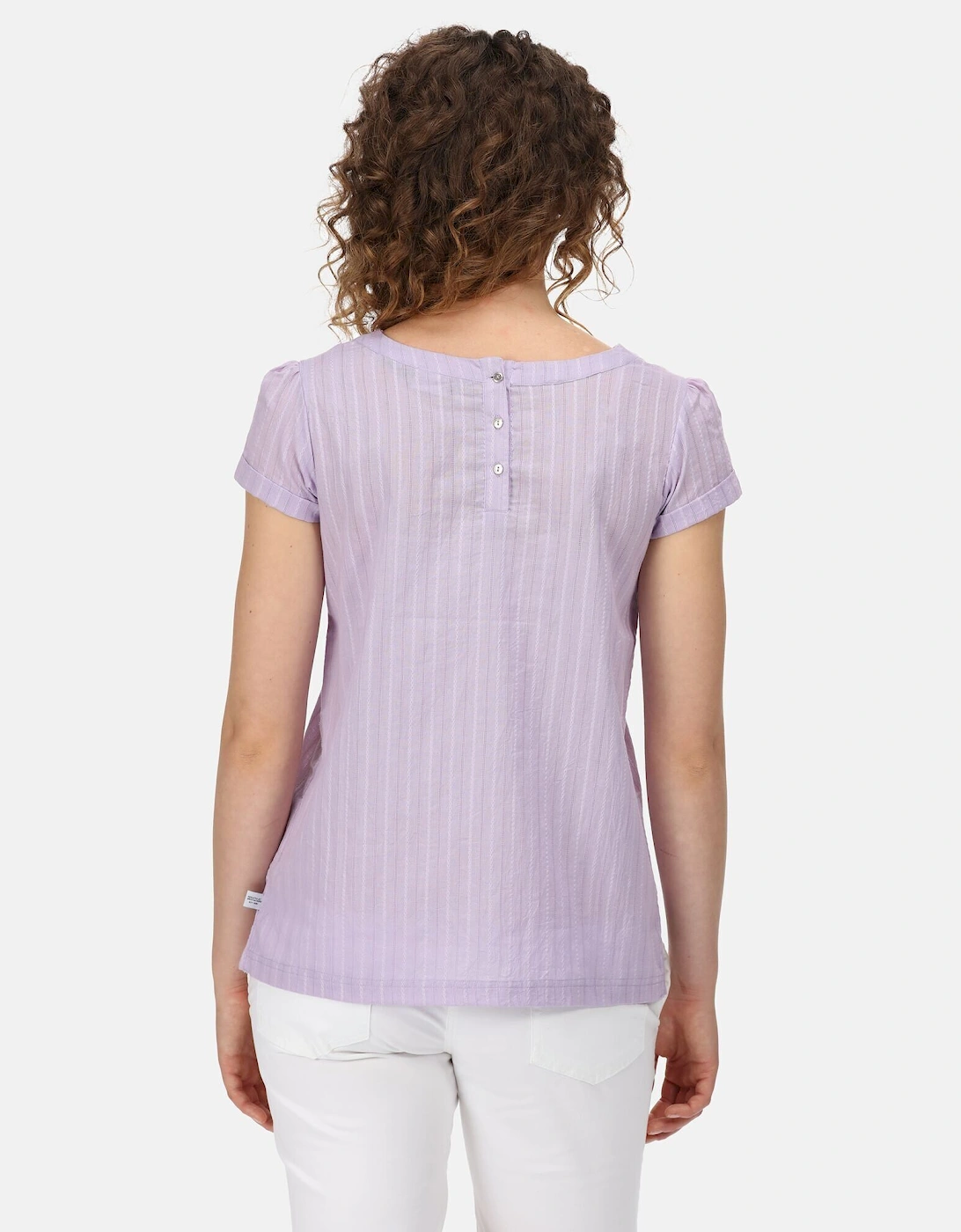 Womens/Ladies Jaelynn Dobby Cotton T-Shirt