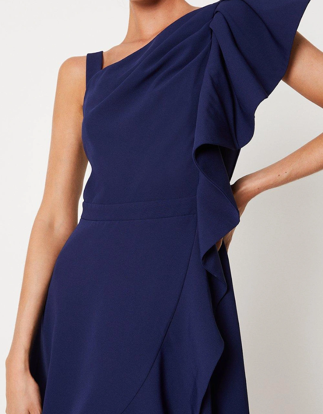 Ruffle One Shoulder Dress