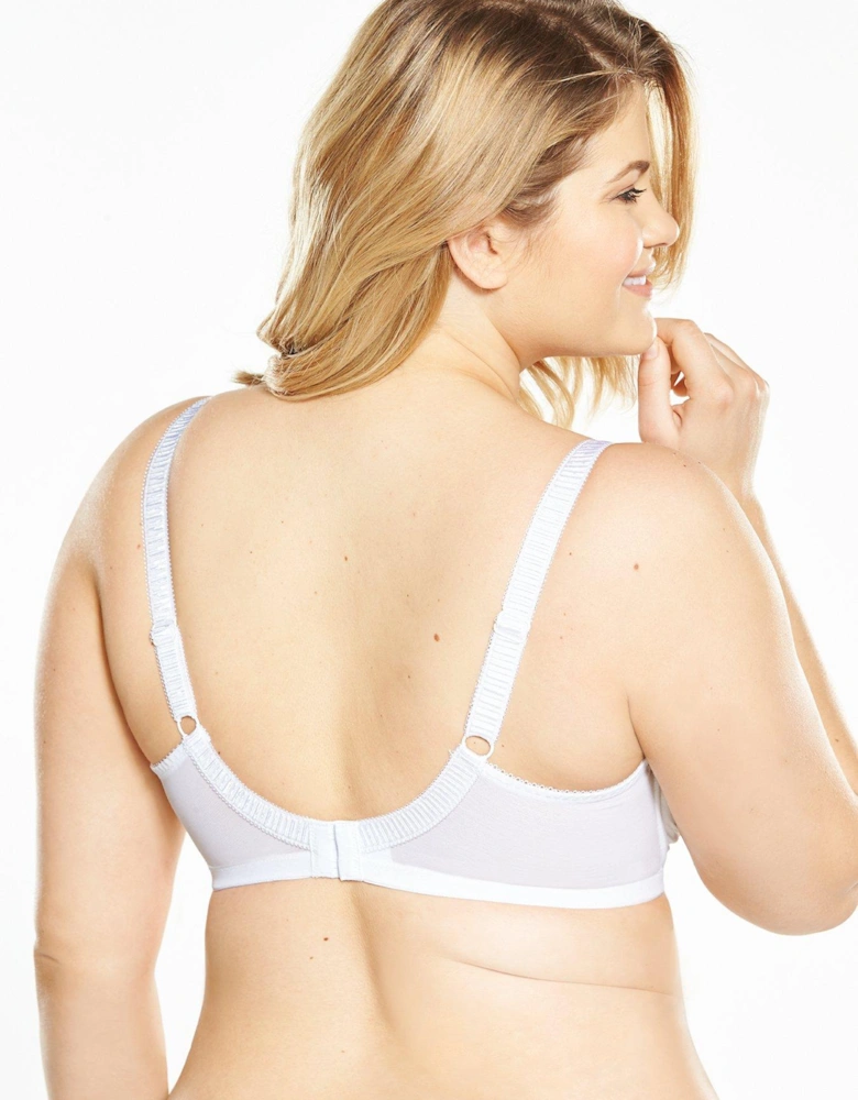 Cate Underwired Full Cup Banded Bra - White