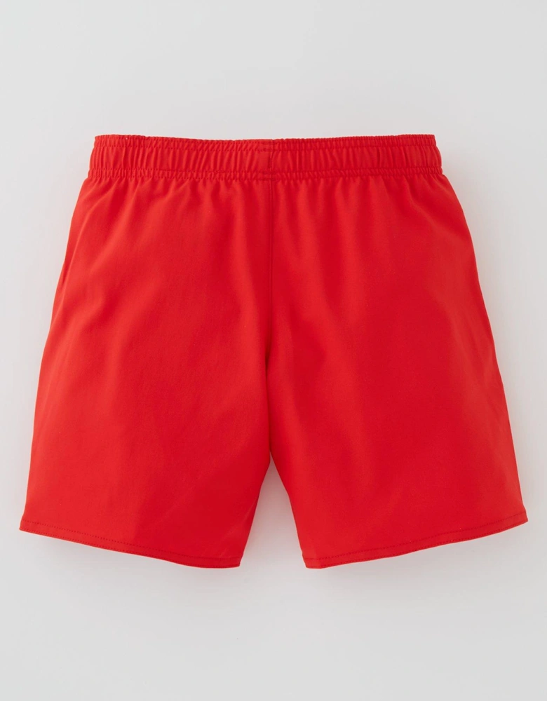 Boys Medium Length Swim Shorts - Red