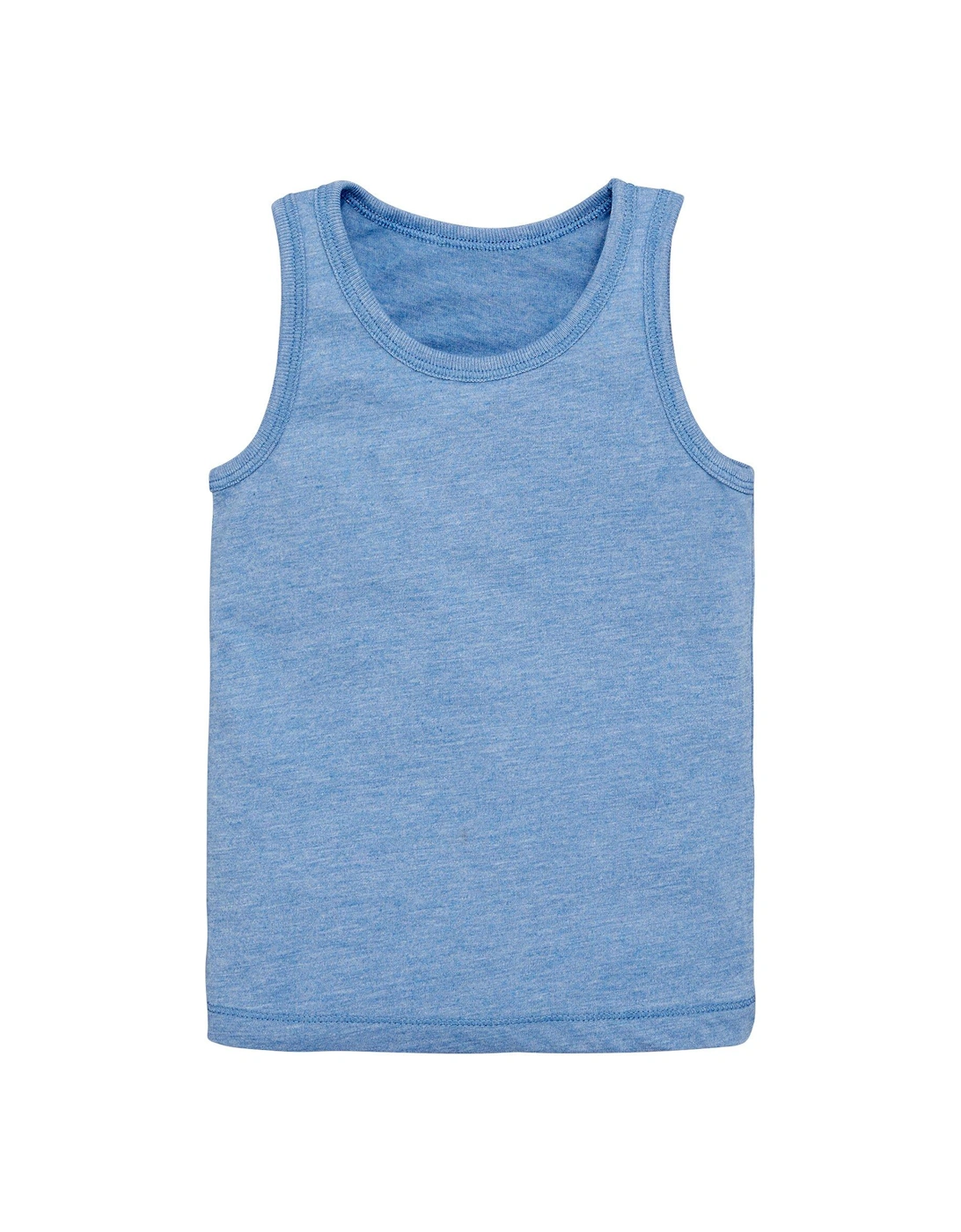 Boys 3 Pack Vests - Blue/Grey/White