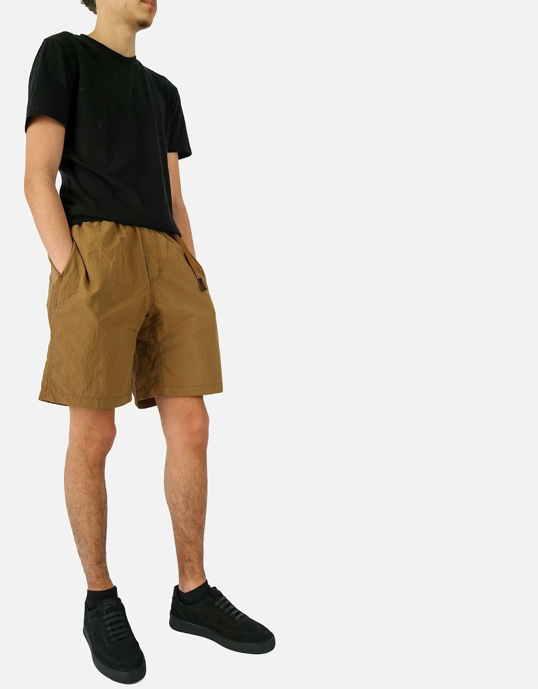 Nylon Loose Tan Short