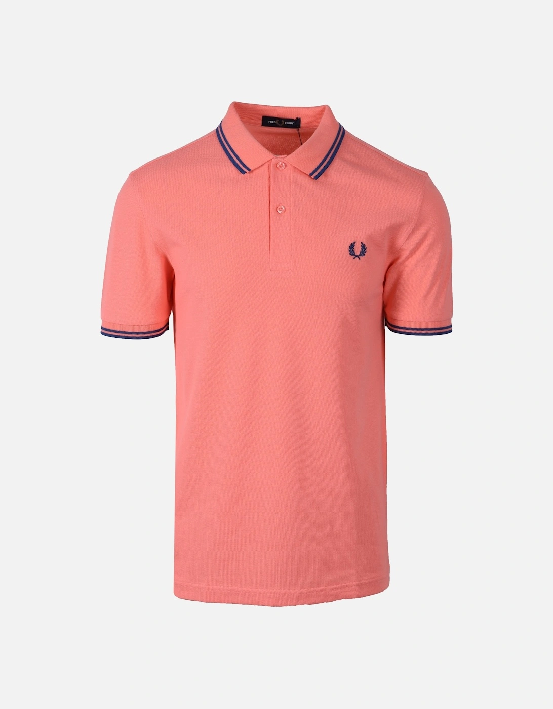 Twin Tipped Polo Shirt Coral Heat/Shaded Cobalt, 4 of 3