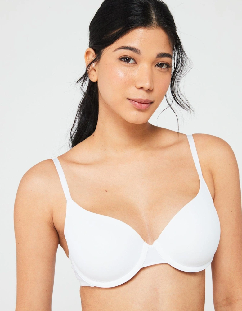 Imani 2 Pack Light Padded Demi Bra -White/Blue