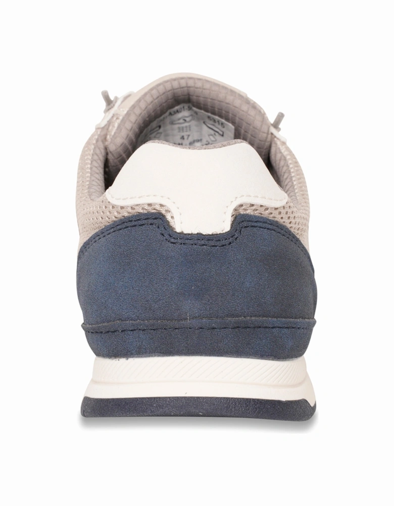 Mens Riptide Mesh & Suede Trainers (Grey/Sand)