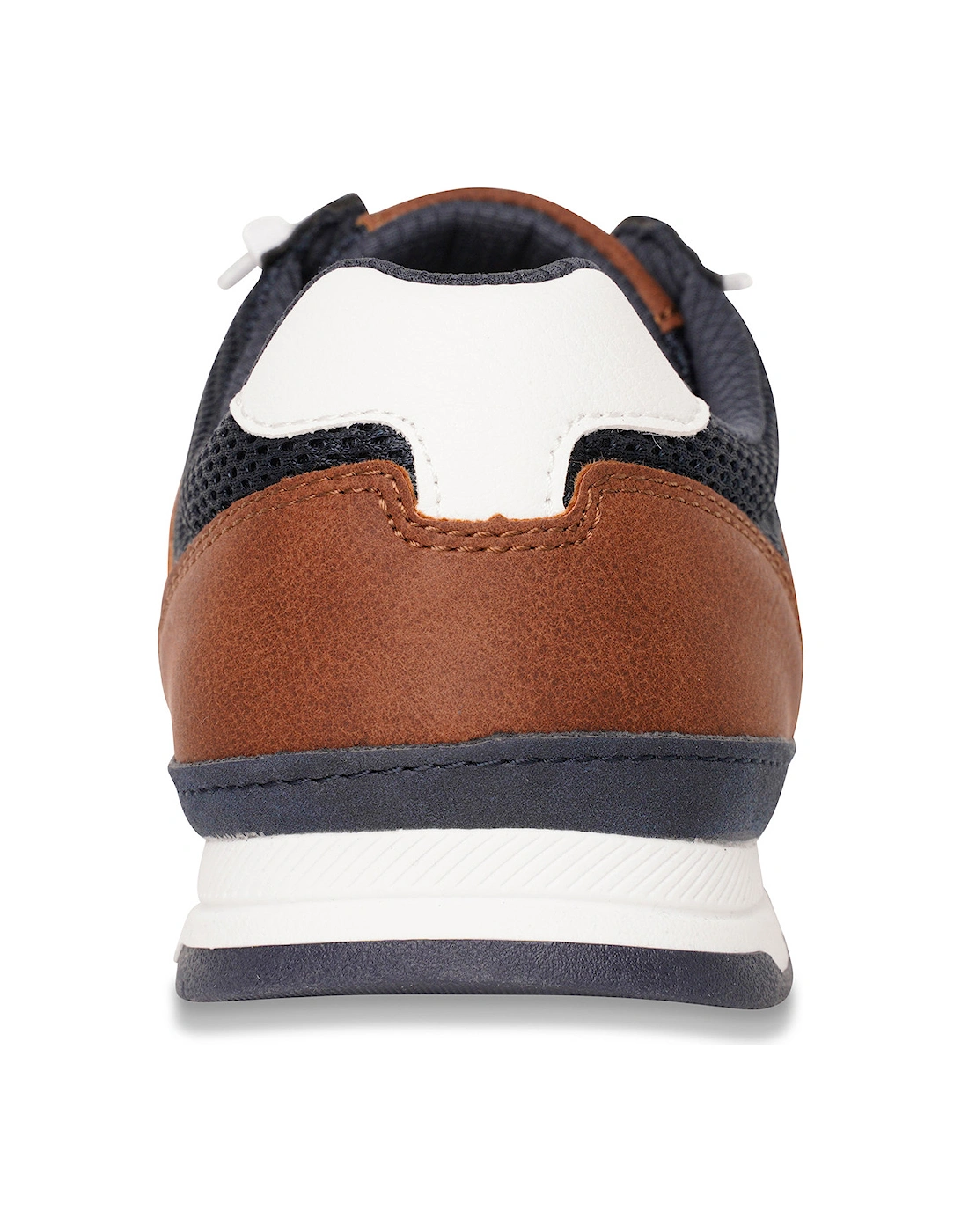 Mens Riptide Mesh & Suede Trainers (Navy/Brown)