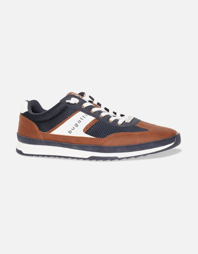 Mens Riptide Mesh & Suede Trainers (Navy/Brown)