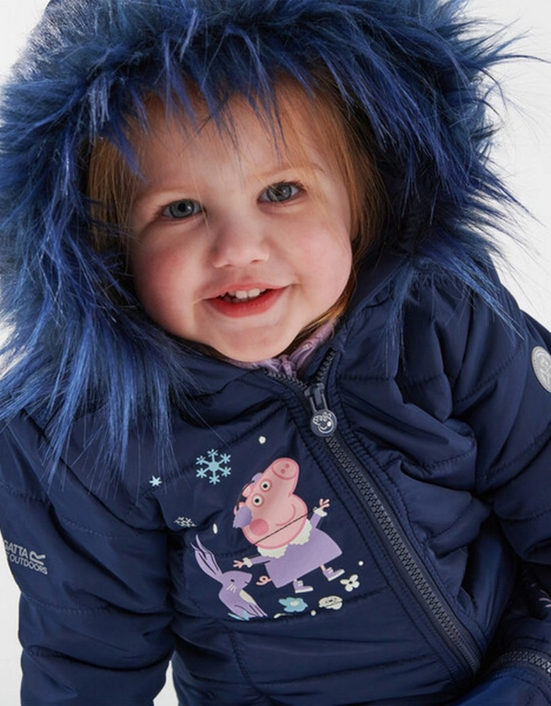 Girls Peppa Pig Flowers Padded Jacket