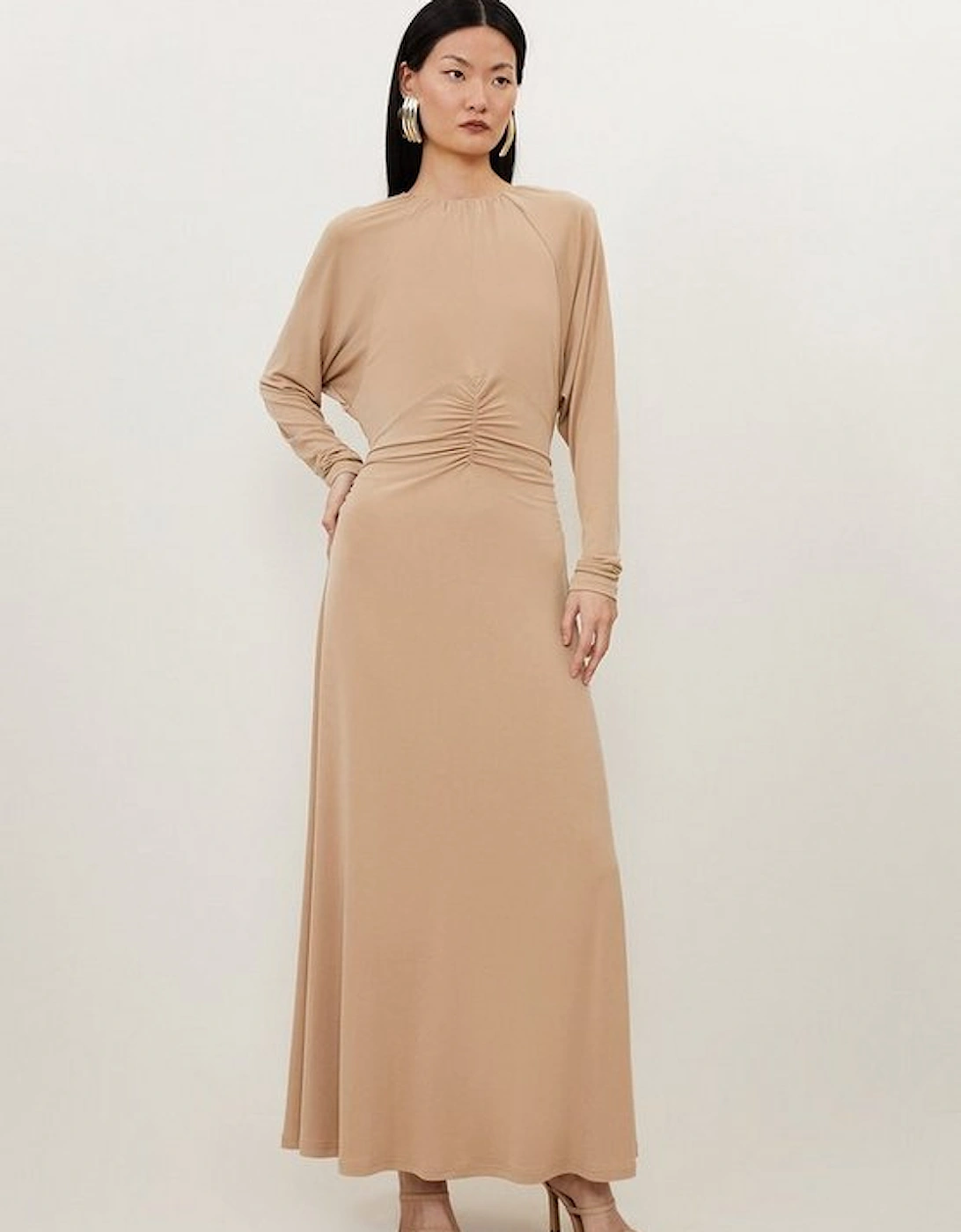 Jersey Crepe Batwing Maxi Dress, 5 of 4