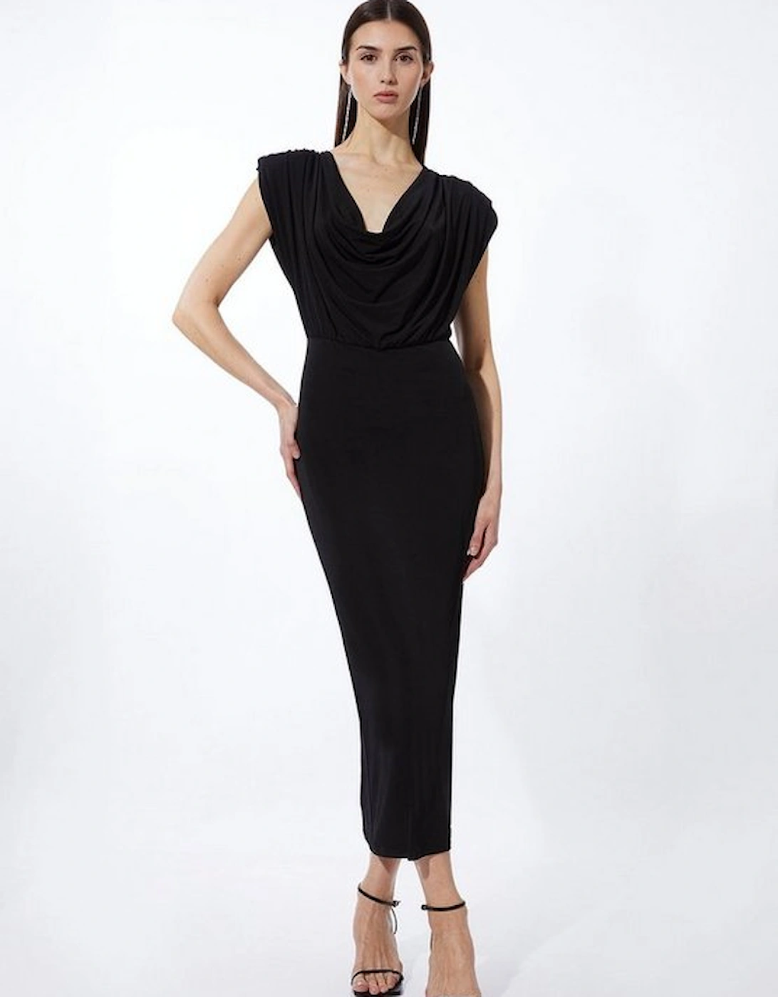 Cowl Neck Jersey Maxi Dress, 5 of 4