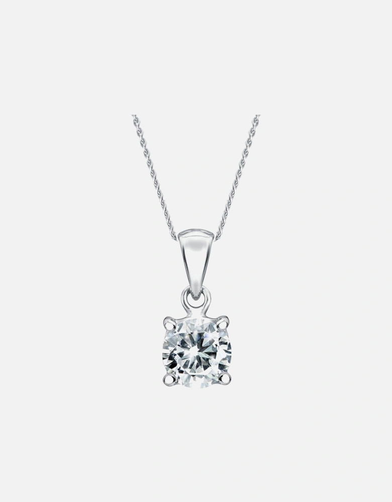 Sylvia 9ct White Gold 0.50ct Lab Grown Diamond Solitaire Pendant Necklace