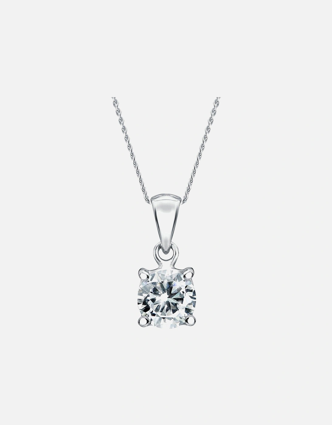 Sylvia 9ct White Gold 0.50ct Lab Grown Diamond Solitaire Pendant Necklace, 2 of 1