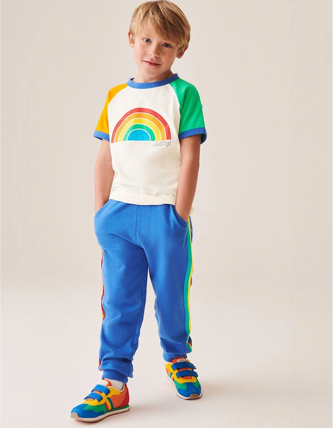 Rainbow Tee And Jogger Set - Blue, 6 of 5