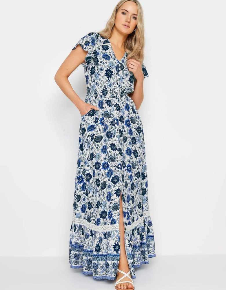 Tall China Blue Floral Maxi Dress
