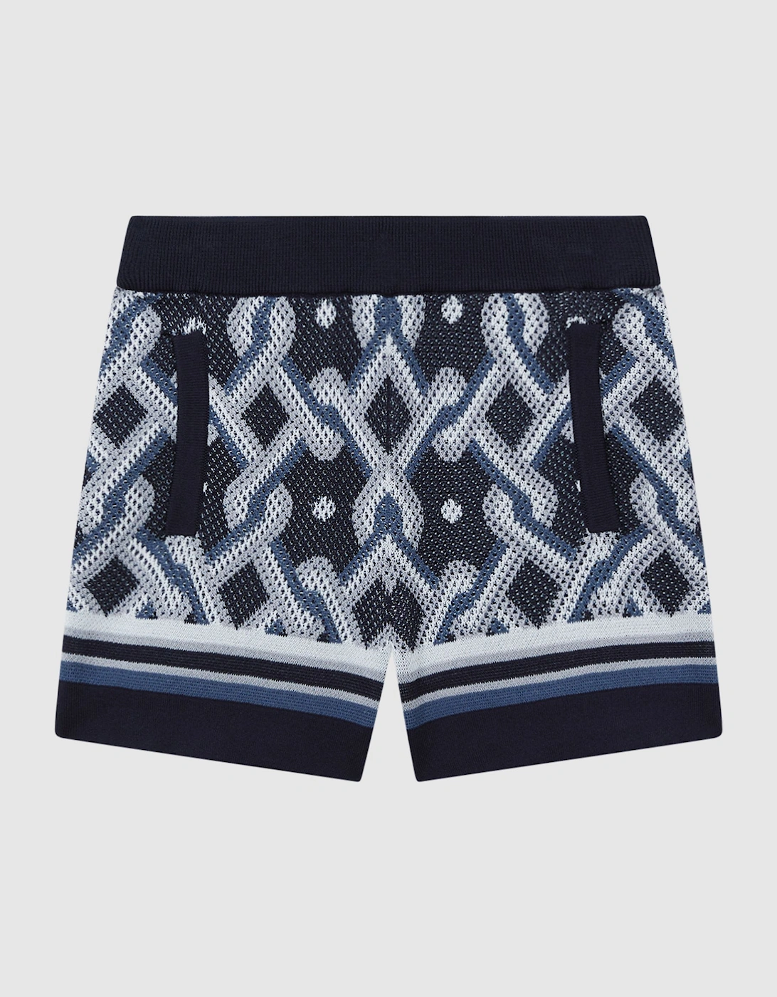 Knitted Elasticated Waistband Shorts, 2 of 1