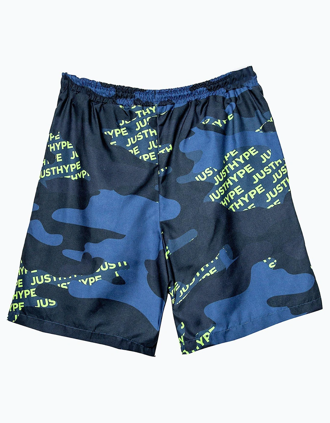 Boys Multi Navy Camo Block Logo Swim Shorts