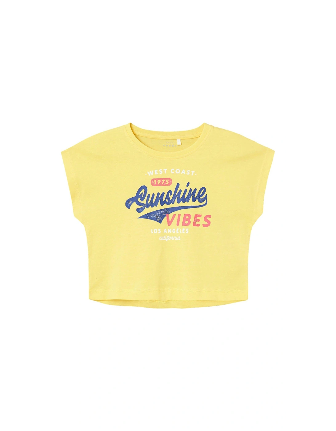 Girls Cropped Sunshine Vibes Short Sleeve Tshirt - Yarrow, 2 of 1
