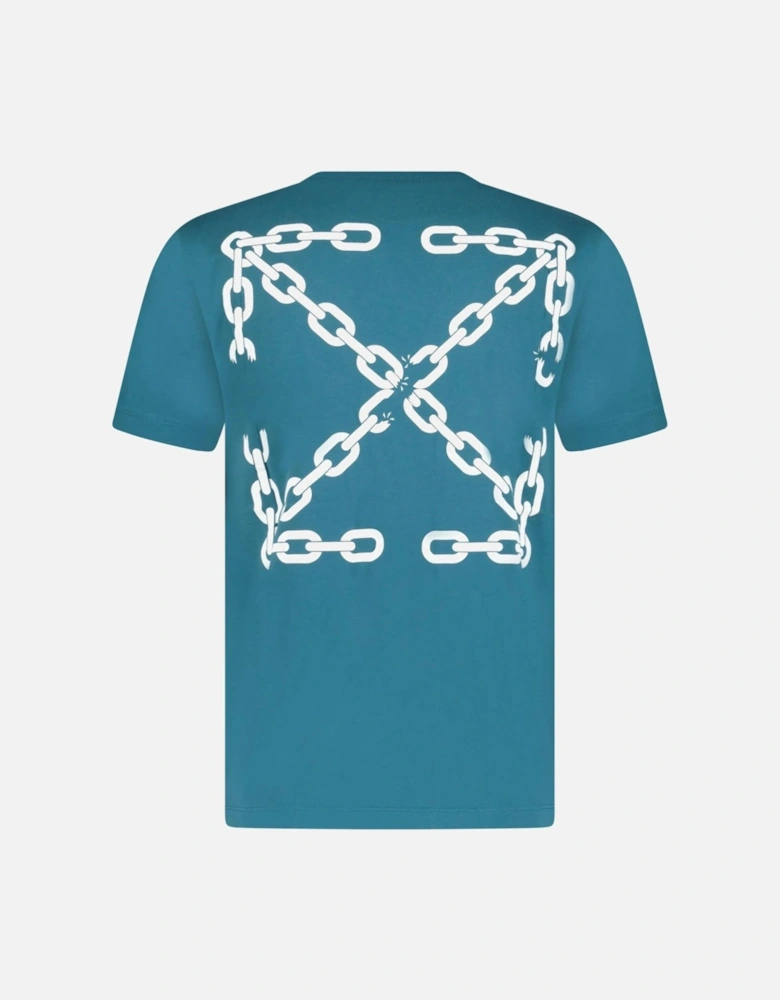 Chain Arrows Logo printed T-Shirt in Green