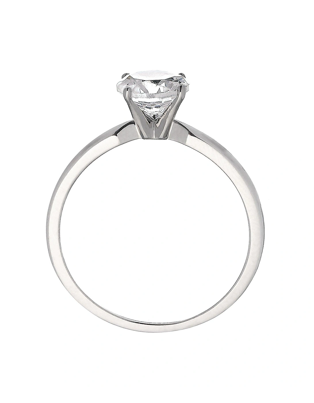 18 Carat White Gold 1 Carat Certified Diamond Solitaire Ring, 3 of 2