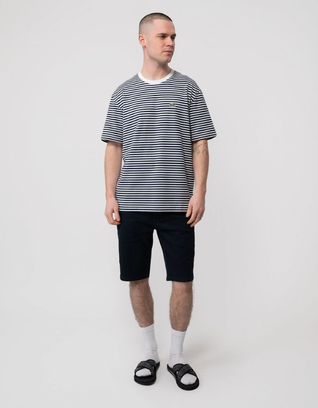 Mens Striped Crew Neck T-Shirt