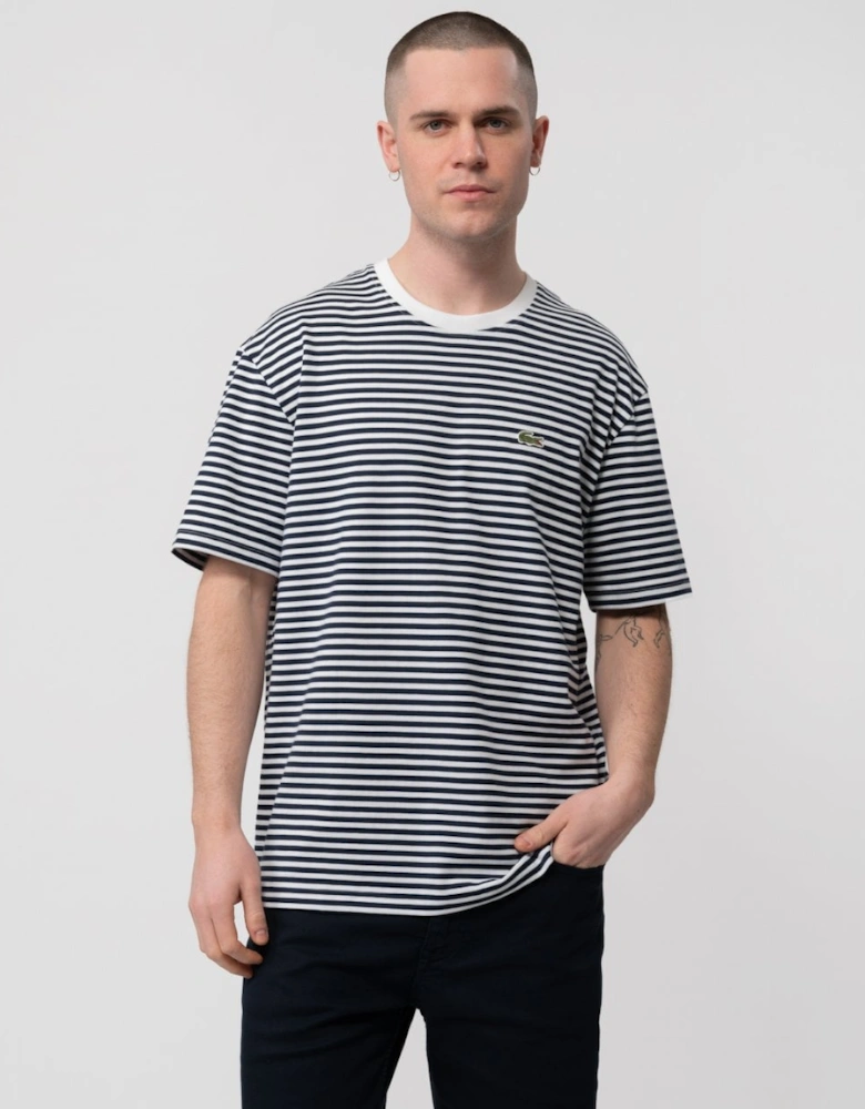 Mens Striped Crew Neck T-Shirt