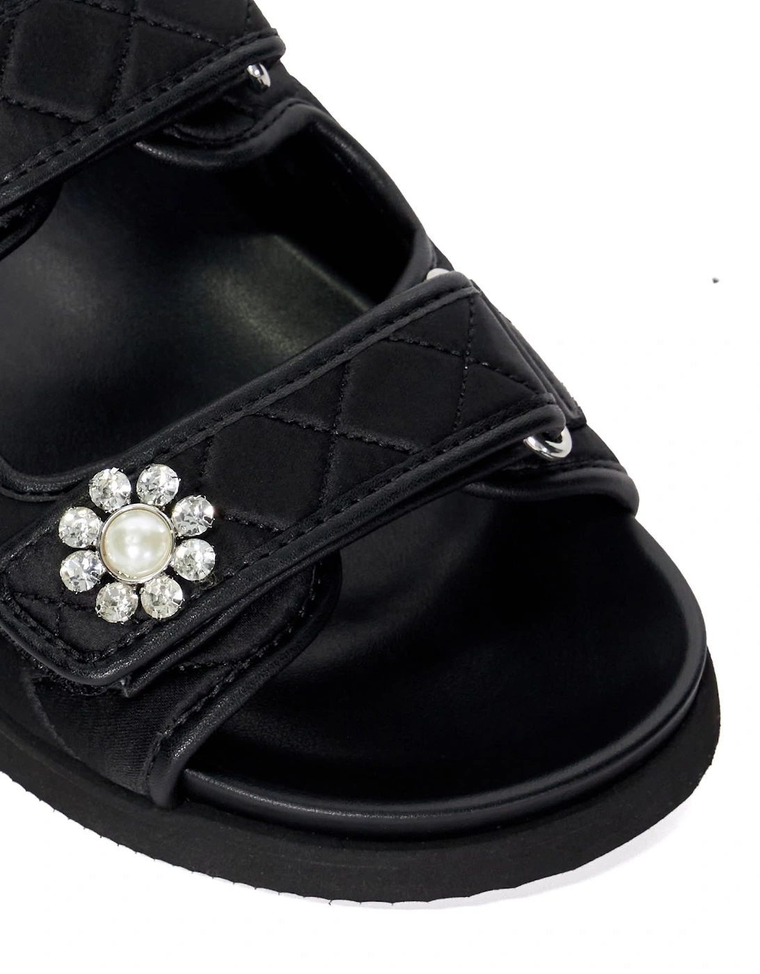 Ladies Lamara - Double Strap Embellished Sandals