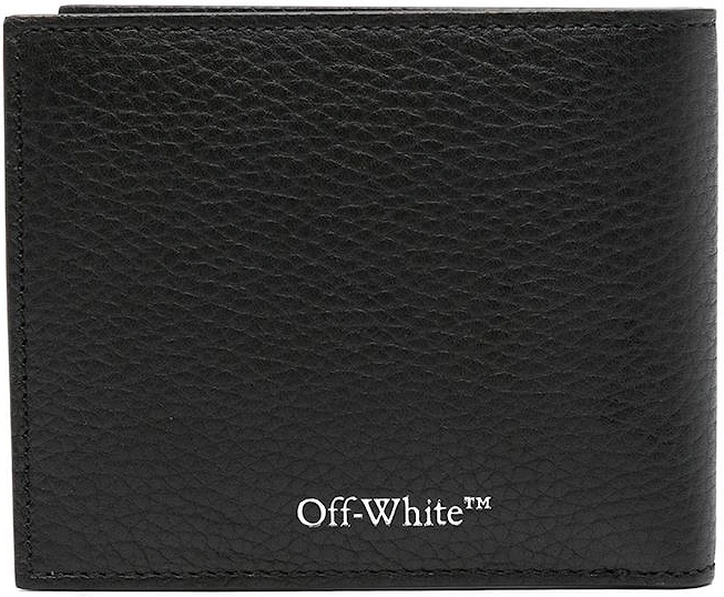 3D Diag Bifold Leather Wallet in Black