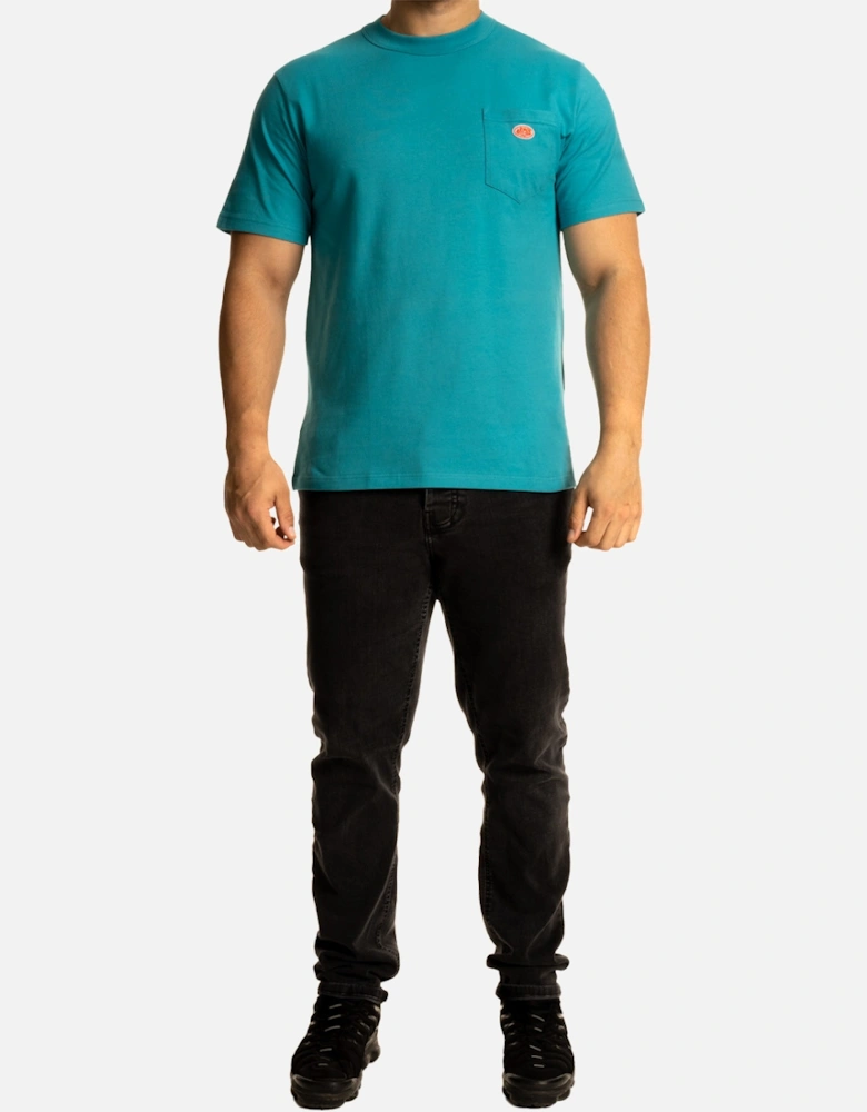 Armor Lux Mens Heritage Plain Pocket T-Shirt (Turquoise)