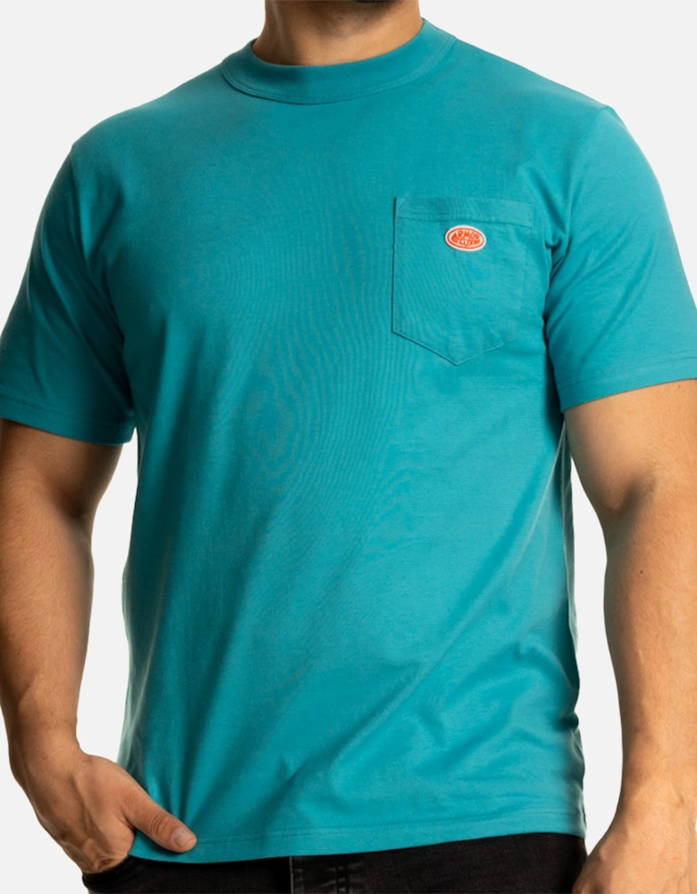 Armor Lux Mens Heritage Plain Pocket T-Shirt (Turquoise)