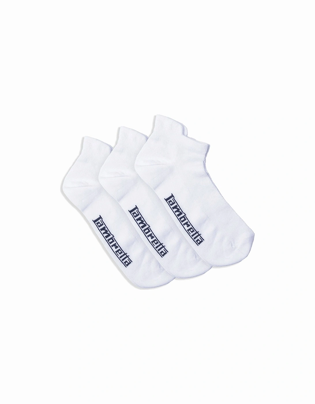 Mens 3 Pack Ankle Trainer Socks - White, 2 of 1