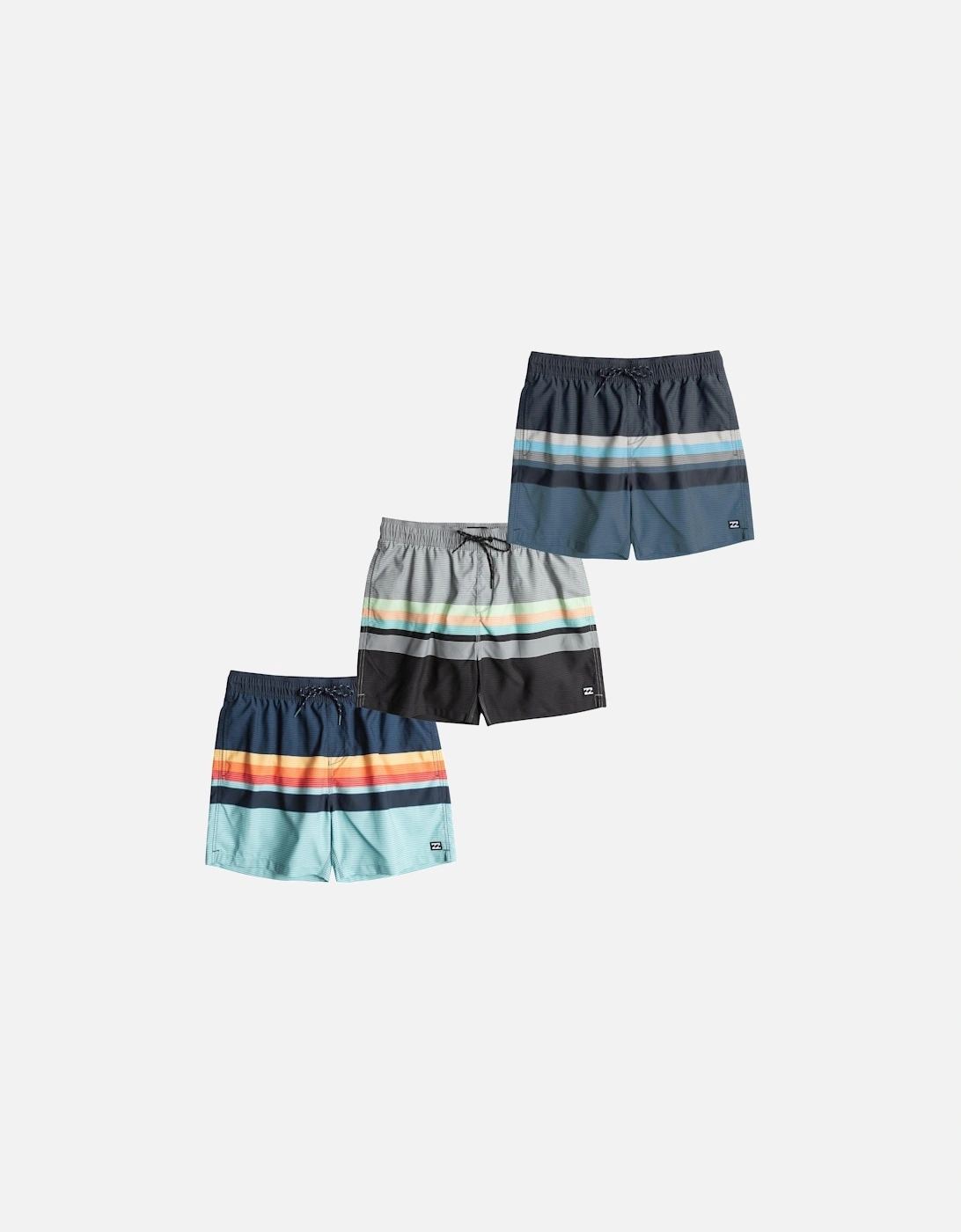 Mens All Day Stripes 16" Swim Shorts