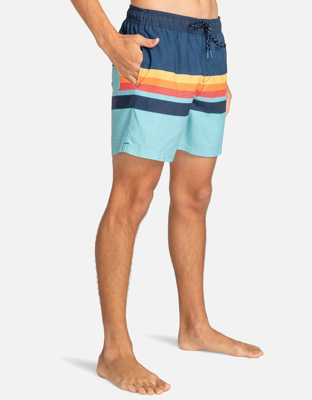 Mens All Day Stripes 16" Swim Shorts, 2 of 1