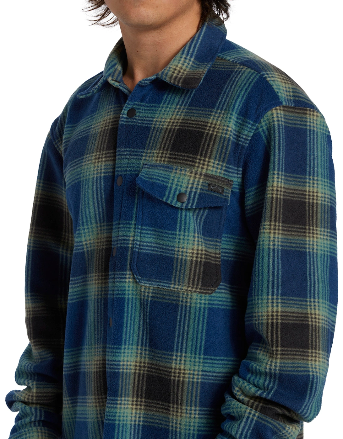 Mens Furnace Flannel Check Lumberjack Overshirt - Dark Blue, 2 of 1